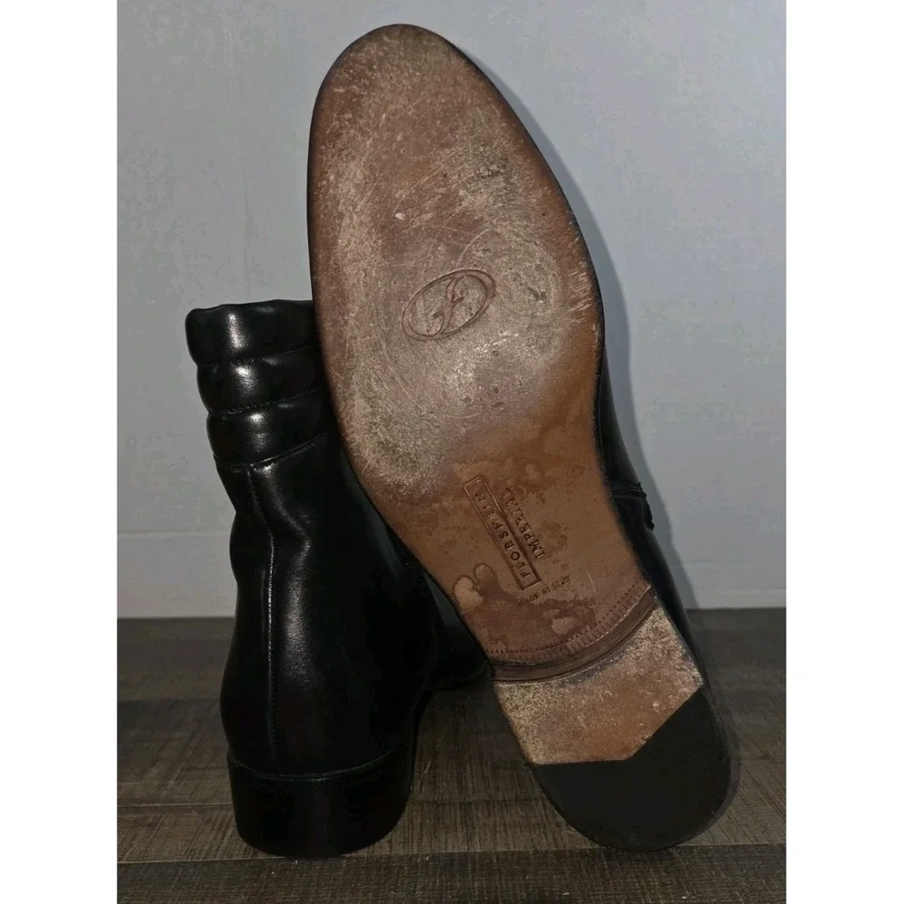 Men's Florsheim Imperial Black Zip Made In Italy Boots Sz 7D